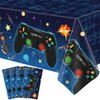 4 Pack Video Game Tablecloth Video Game Birthday Decoration Gaming Birthday Party Supplies 86” x 51” Rectangle Plastic Game party Table Cover for Kids Boys Girls Video Game Party Decorations Favors