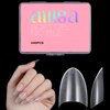 AILLSA Medium Almond Nail Tips Acrylic Clear Half Cover Nail Tips False Gel Nail Tips Fake Matte Nails Extension Press on Nails for Nail Manicure Nail Salon 240PCS 12 Sizes