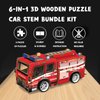 Playhiland 3D Wooden Puzzle Car for Adults Teens - 6 PCS STEM Kits for Teens Kids, Science Kits with Wood Model Car Building, Educational Wooden Crafts Gifts for Boys Girls