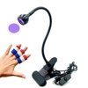ZOELASS Flash Cure Nail lamp for Gel Nail Polish with Gooseneck and clamp Gel x Nail lamp 5V USB (Black A)