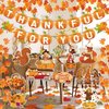 Thankful for You Banner Thanksgiving Banner with Fall Leaves Garland for Friendsgiving Party Decorations Friendsgiving Decorations Thanksgiving Party Decorations Thanksgiving Decorations