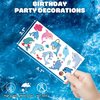 96 PCS Funny Ocean Dolphin Temporary Tattoos Sticker Blue Under The Sea Animal Fish Dolphin Birthday Party Decorations Supplies Favors Gifts Boys Girls Baby Shower Cute Tattoo School Reward Themed