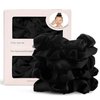 Kusport Women's Satin Scrunchies - Softer than Silk Scrunchies | Women's Satin Scrunchies | Holiday Gifts | Adorable Satin Styling Scrunchies, 5-Pack
