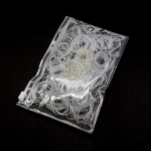 Dofash Reusable Stronger Durable No Damage Hair Rubber Bands Elastic Ties Ponytail Holder For Women Girls (Clear)