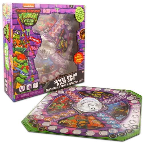 Teenage Mutant Ninja Turtles Pop Up Board Game - Bundle with TMNT Board Game for Kids with Pop Up Dice Plus Stickers, More | Teenage Mutant Ninja Turtles Games for Birthday Party