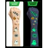 150 Pcs Glow in the Dark Halloween Tattoos for Kids Bulk, 50 Unique Designs, 2 Inch Halloween Temporary Tattoos with 50 Small Zip Lock Bags, Easy to Apply & Remove