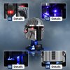 Mililier LED Light Kit for Lego 75328 The Mandalorian Helmet Set, Compatible with Lego 75328 Building Blocks Model(Not Include Blocks Set)