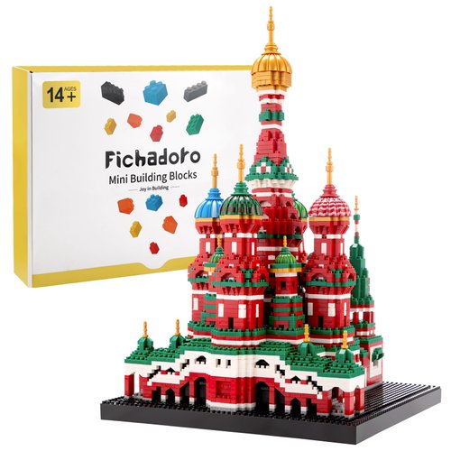 Fichadoro Building Block Set - Micro Mini Blocks Saint Basil's Cathedral Architecture Model, 4300 PCS Building Bricks Toy, Gift for Adults, Ages14+