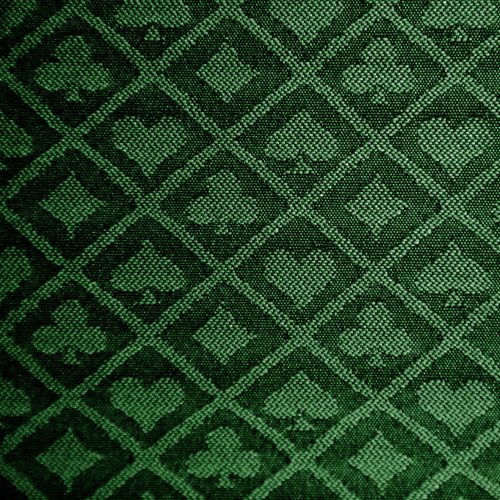 108 x 60 Inches Two-Tone Poker Table Suited Speed Cloth with Dark Color Background, Dustproof and Waterproof Tablecloth for Poker Tables (Two-Tone Green)