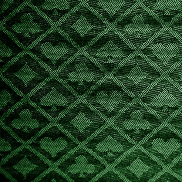 108 x 60 Inches Two-Tone Poker Table Suited Speed Cloth with Dark Color Background, Dustproof and Waterproof Tablecloth for Poker Tables (Two-Tone Green)