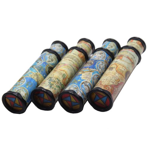 FIVOENDAR Magic Kaleidoscope, 4 Pack for Kids Adults 3D Mirror Lens Kaleidoscope Party Favors Stretchable Long Classic Kaleidoscope Toy Educational Science Developmental Toy (Two Colors)