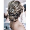 Unicra Bride Wedding Rhinestone Hair Pins Crystal Bridal Hair Pieces Wedding Hair Accessories for Women and Girls (Rose Gold)