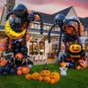 Bonropin 194pcs Halloween Balloon Garland Arch kit with Halloween Foil Balloons Black Orange Gray Purple Balloons Spider Balloons for Halloween Theme Party Supplies Haunted House Parties