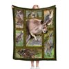 Kangaroo Blanket Decor Gifts for Animal Lovers Flannel Fleece Fuzzy Throw Blanket Soft Warm Cozy Plush Kangaroo Blanket for Bed Couch Stuffed Decoration for Girls Kids Adult 50"x40"