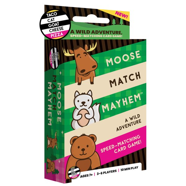 Moose Match Mayhem - by Taco Cat Goat Cheese Pizza – A Wild Adventure, Speed-Matching Card Game! Easy, Fast and Fun for Family Game Night for Kids Ages 7+, Teens, Adults