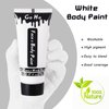Go Ho Professional Cream White Face Paint Washable(2.37oz),Water Based White Body Paint Makeup,White Makeup for Halloween Cosplay SFX Goth Vampire Zombie Clown Makeup