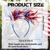 hhdatc 4th of July Womens Feathers Fascinator Headband Hat Party Costume,Memorial Day, Labor Day, Veteran's Day Red White Blue