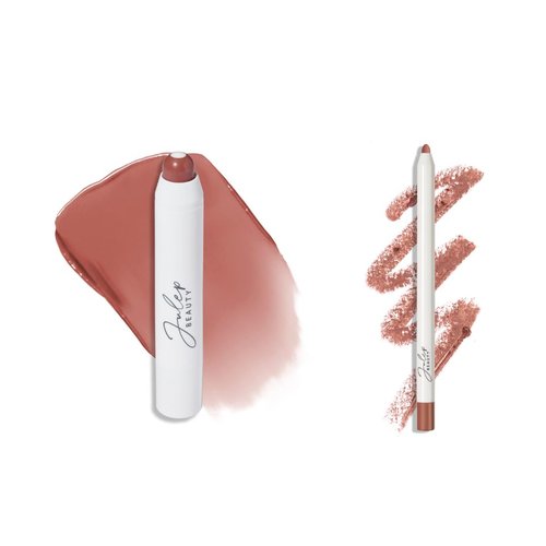 The Perfect Pair 2pc Set: Julep It's Balm Tinted Lip Balm 90's Neutral and With a Trace Retractable Creamy Long-Lasting Lip Liner, Velvet Mauve
