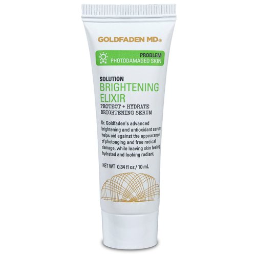 Goldfaden MD Brightening Elixir | Serum w/Vitamin C, Ferulic Acid, Vitamin B & Vitamin E Helps Aid Against Appearance of Photoaging | Leaves Skin Feeling Hydrated & Looking Radiant TRIAL .34 Fl Oz