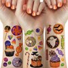 60 Pieces Halloween Candy Temporary Tattoos for Kids, Candy Tattoo Stickers for Boys Girls, Halloween Party Decorations Supplies Favors Goodie Bag Stuffers