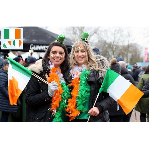 Y&C TENCOB Irish Flag Tattoos,25 Sheets Ireland Flag Temporary Face Tattoos Stickers,100 Pcs Waterproof Sweat National Flag Removable Fake Tattoos For Men Women Kids(Ireland)