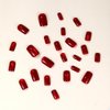24Pcs Christmas Press on Nails Short Red Press on Christmas Nails Square Shape Acrylic Full Cover Glossy Glitter Cat-Eyes Stick on Nails for Women Holiday Cute Fake Nails Glue on Nails for Nail Art