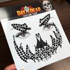 PADOUN Halloween Face Gems Stickers, 4-Pack Day of the Died Skull Face Jewels Stickers, Temporary Rhinestone Face Gems Tattoo Stickers for Festival Halloween Rave Carnival Party