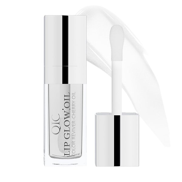 Yanqina Hydrating Lip Glow Oil - Tinted Plumping Lip Gloss Long-Lasting Moisturizing Cherry Oil Lip Stain Transparent Nourishing Lip Care (Transparent)