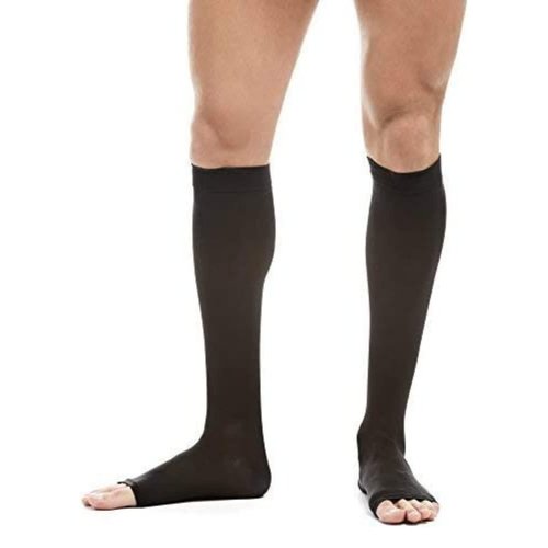 EvoNation Men’s Open Toe 20-30 mmHg Graduated Compression Socks – Firm Pressure Compression Garment