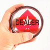 GSE Games & Sports Expert 3" Professional Dealer Button, Casino Grade Acrylic Poker Button for Gambling Card Games, Texas Hold'em, Poker Nights, Tournaments