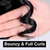 KEVVTY Black Curly Wigs for Black Women Short Curly Wigs With Bangs For Women Synthetic Afro Curly Wigs Bouncy Fluffy Curly Hair Wigs Glueless Daily and Cosplay