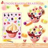 Ozepao 36 Pcs Cupcake Make-a-Face Sticker Sheets | Mix & Match Ice Cream Dessert Party Favors for Toddlers & Kids Ages 2-8 | Treats Party Activities, Birthday Decorations, Crafts & Supplies