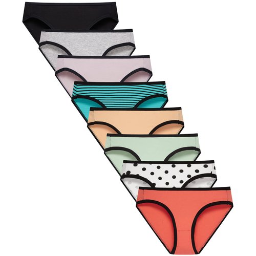 Finihen Girls Panties Cotton Bikini For Teen Girls Cotton Underwear Multipacks Size 12