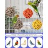Bissap 6PCS Small Parrot Chew Toys, Sola Balls Parrot Chewing Foraging Toys Colorful Bird Foot Balls for Cockatiels Conures Cockatoos Parakeets Love Birds Small Parrot Cage Bite Toys