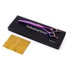 PURPLEBIRD 7 Inch Downward Curved Dog Grooming Scissors Thinning Texturizing Shears Professional Safety Blunt Tip Trimming Shearing for Dogs Cats Face Paws Limbs Japanese Stainless Steel Purple
