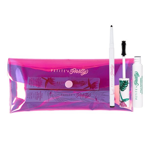 Petite 'n Pretty Eye Makeup Set for Kids - Makeup for Tweens & Teens - Fully Feathered Volumizing Mascara, Eyeliner, Made in the USA, w/Gift Bag