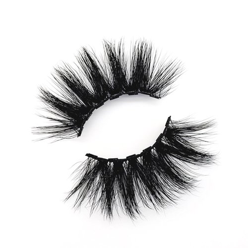 MISSLADY 6-Magnet 25mm 3D Real Mink Magnetic Eyelashes Mink Dramatic Long Wispy Fluffy Magnetic Lashes Mink (M3D-511, 25mm, 1 Pair without Eyeliner)