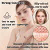 Air Cushion CC Cream Mushroom Head Foundation,Full Coverage Liquid Makeup Foundation,Oil Control Long Lasting Moisturizing BB Cream Foundation Makeup,Matte Concealer for All Skin Types(Natural)