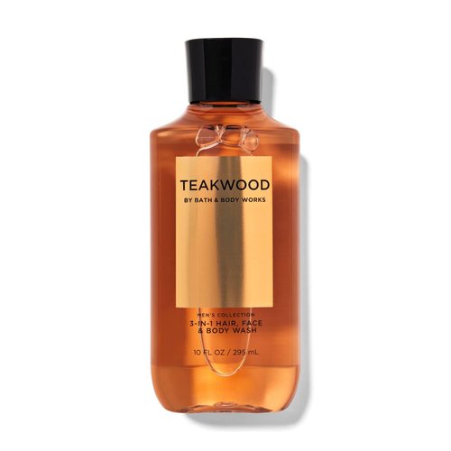 Bath & Body Works Teakwood Men's 3-IN-1 Hair & Body Wash 10 Oz. (Teakwood)