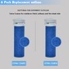 6 Pack Blue Extra Coarse Replacement Roller Refills Compatible with Scholl Express Pedi Foot Smoother Include a Cleaning Brush