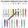 100 pcs Blue Ink Beadable Pens Refills, Replaceable Pens Refills, for Plastic Bead Ballpoint Pen Ink Refills (Blue)