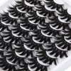 ALICROWN Dramatic Eyelashes Fluffy Mixed False Lashes Lightweight Handmade Soft Volume 16 Pairs Faux Mink Lashes Pack