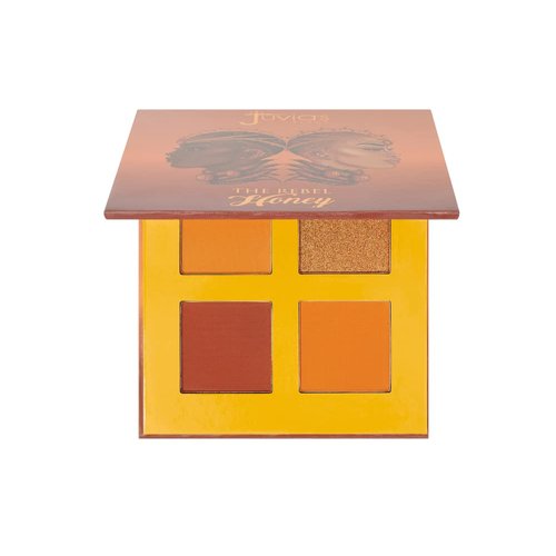 Juvia's Place Rebel Quad Honey Eyeshadow Palette - Shades of 4, Professional Eye Makeup, Pigmented Eyeshadow Palette, Makeup Palette for Eye Color & Shine, Pressed Eyeshadow Cosmetics