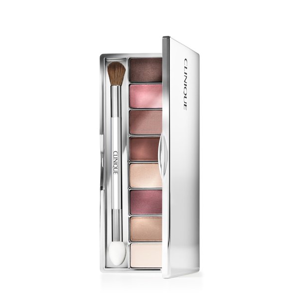 Clinique All About Shadow Eye Shadow Palette, 8 Silky + Buildable Shades | Safe For Sensitive Eyes, Best of Black Honey, 0.41 Ounce