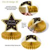 9PCS Retirement Party Decorations Gold Retirement Party Centerpiece Honeycomb Glitter Table Toppers for Happy Retirement Party Supplies Man and Women