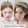 Atoden Green Birthday Crown and Birthday Queen Sash Tiara Birthday Girls Women Crystal Crown Princess Birthday Party Decorations Rhinestone Happy Birthday Accessories for Party Birthday Gifts