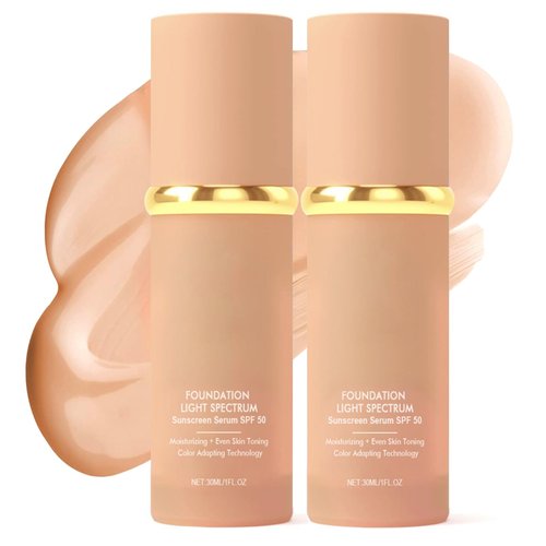 4 In 1 Foundation Liquid 30g,Temperature Changing foundation Korean Makeup Foundation,High Coverage Liquid Foundation Base Makeup Cosmetics-Hydrating Full Coverage Concealer (2pcs)