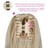 SYXLCYGG Blonde Clip Ponytail Synthetic Fake Claw Pony Tails Blond Hair Extensions 20" Wavy 5.3 OZ Like Real Hair Piece Women Yaki Fluffy