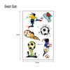 TopFunny Temporary Tattoos for Kids and Adults, 65Pcs Cartoon Soccer Sports Style Tattoos (10 Sheets) Waterproof Fake Tattoo Body Stickers World Cup Party Decoration Supplies Gifts Favors Football