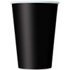 Solid Black Paper Cups - 12 oz (Pack of 10) - Disposable Drinkware - Perfect For Parties, Events & Gatherings